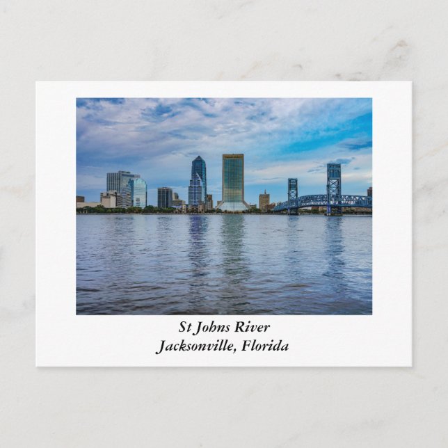 Cartão Postal Jacksonville Florida Evening (Frente)