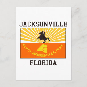 Cartão Postal Jacksonville Florida Flag