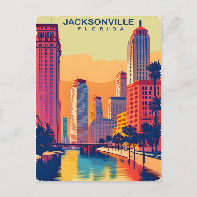Cartão Postal Jacksonville, Florida, Viagem (Frente)