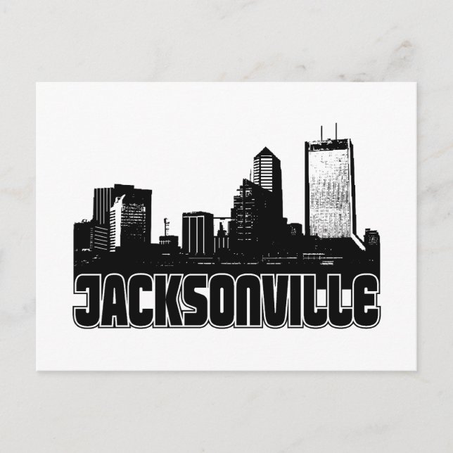 Cartão Postal Jacksonville Skyline (Frente)
