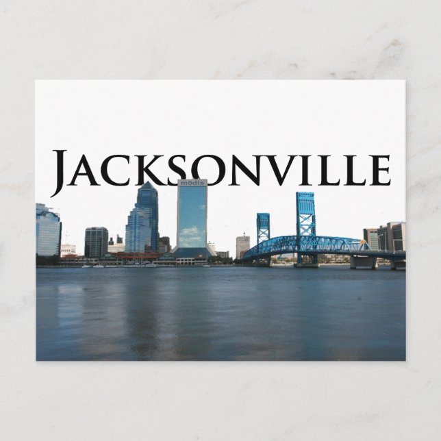 Cartão Postal Jacksonville Skyline com Jacksonville no céu (Frente)