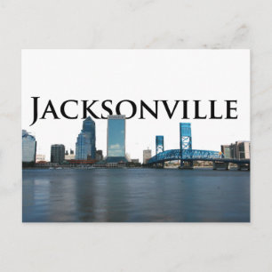 Cartão Postal Jacksonville Skyline com Jacksonville no céu