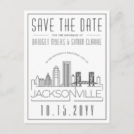 Cartão Postal Jacksonville Wedding | Skyline Salvar a Data