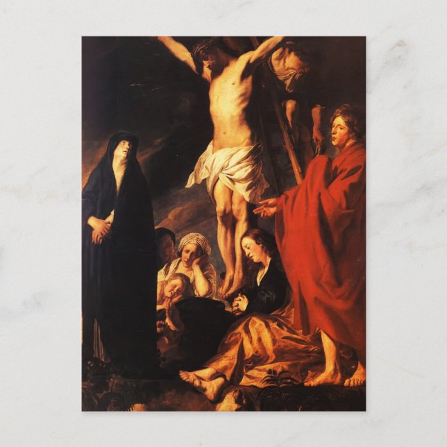 Cartão Postal Jacob Jordaens - Cristo numa Cruz (Frente)