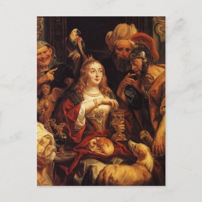 Cartão Postal Jacob Jordaens - O Banquete de Cleópatra (Frente)