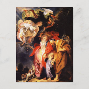 Cartão Postal Jacob Jordaens - Regresso do Egito da Santa Famíl