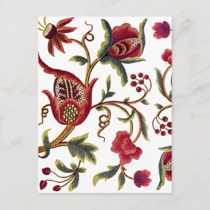 Cartão Postal Jacobean Embroidery