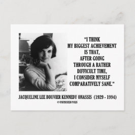 Cartão Postal Jacqueline Kennedy Comparativamente Citação do San