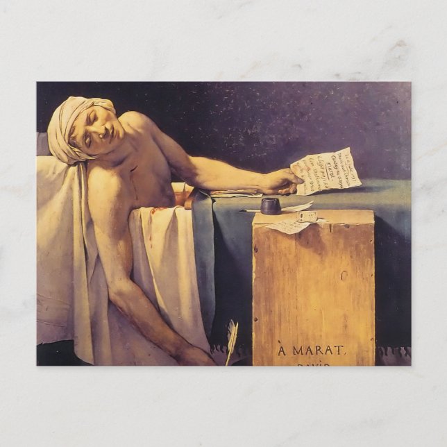 Cartão Postal Jacques-Louis David Morte De Marat (Frente)