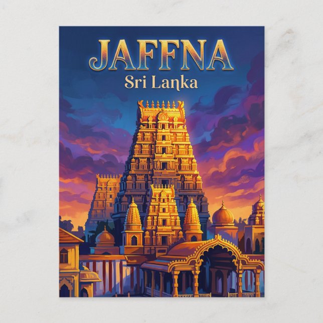 Cartão Postal Jaffna Sri Lanka (Frente)
