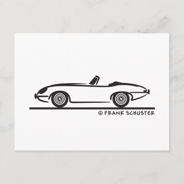 Cartão Postal Jaguar E-Type (Frente)