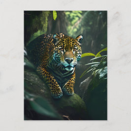 Cartão Postal Jaguar na selva