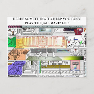 CARTÃO POSTAL JAIL MAZE:  ALGO PARA TE MANTER OCUPADO! PLA...
