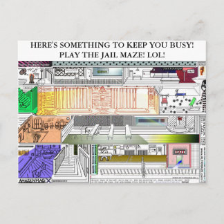 CARTÃO POSTAL JAIL MAZE:  ALGO PARA TE MANTER OCUPADO! PLA...