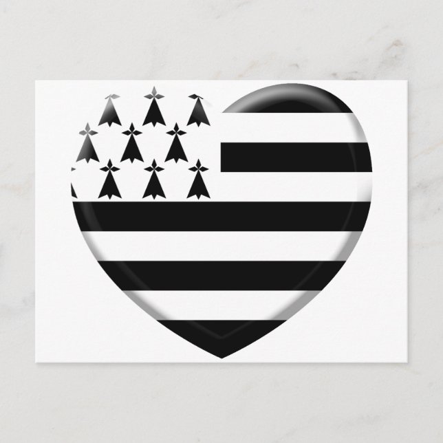 Cartão Postal j'aime la Bretagne (Frente)