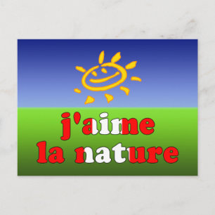 Cartão Postal J'aime La Nature I Love Nature in Canada