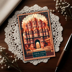 Cartão Postal Jaipur Índia - Cidade dos Palácios Viagem Antiga