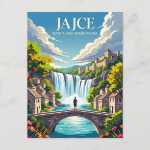 Cartão Postal Jajce Bósnia e Herzegovina
