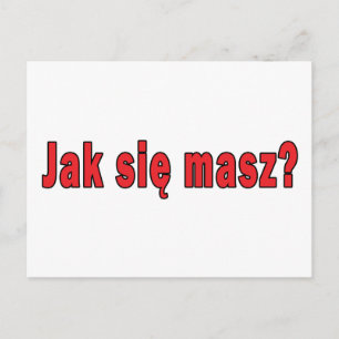 Cartão Postal jak sie masz? - Como Está?