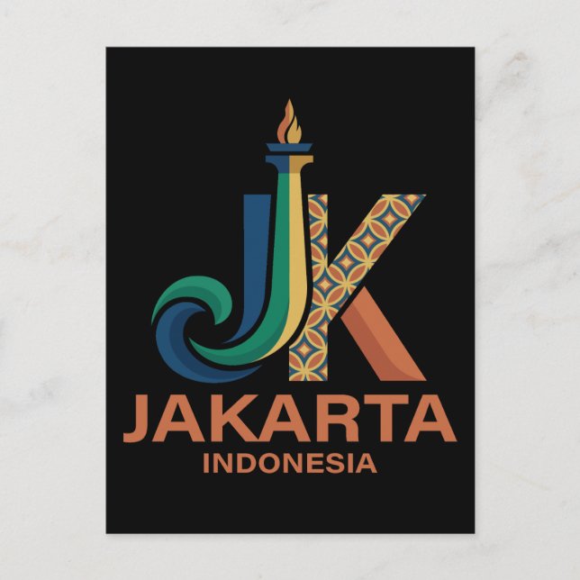 Cartão Postal Jakarta Indonesia Southeast Asia (Frente)