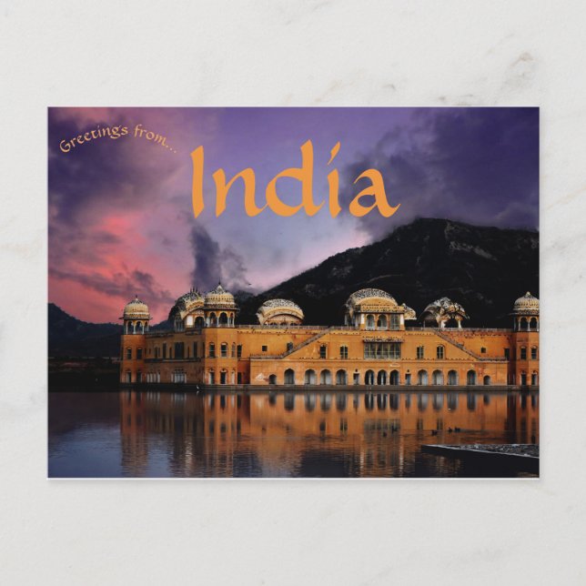 Cartão Postal Jal Mahal Jaipur Índia (Frente)
