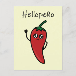Cartão Postal jalapeño/hellopeño trocadilho