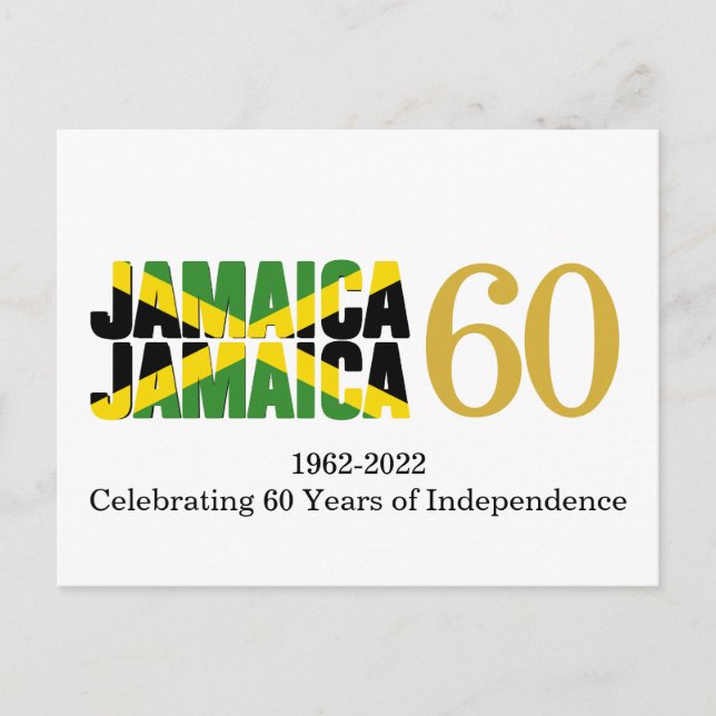 Cartão Postal JAMAICA 60º Aniversário da Independência (Frente)