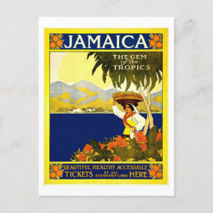 Cartão Postal Jamaica, A Gema dos Trópicos, Estilo Vintage