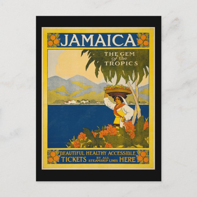 Cartão Postal Jamaica, a joia dos trópicos (Frente)
