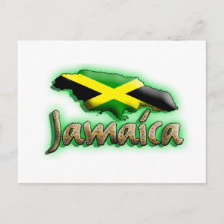 Cartão Postal Jamaica com título em ouro