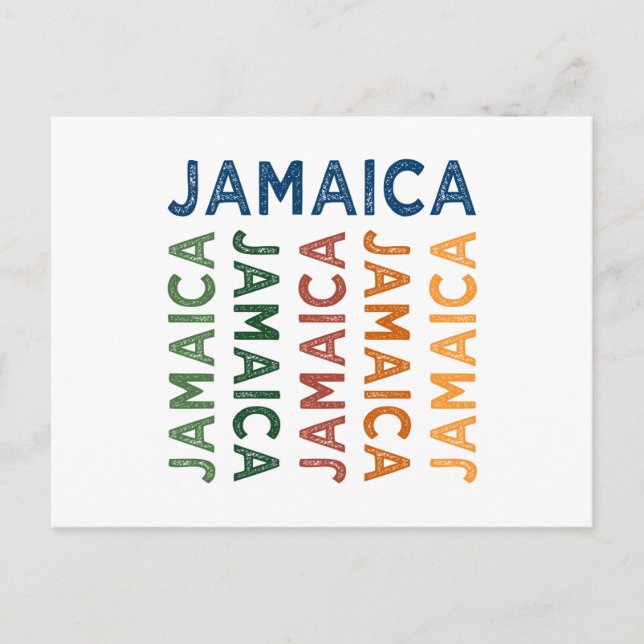 Cartão Postal Jamaica Cute Colortion (Frente)