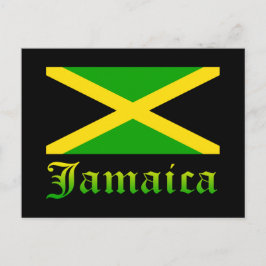 Cartão Postal Jamaica Flag, Black, Green and Yellow