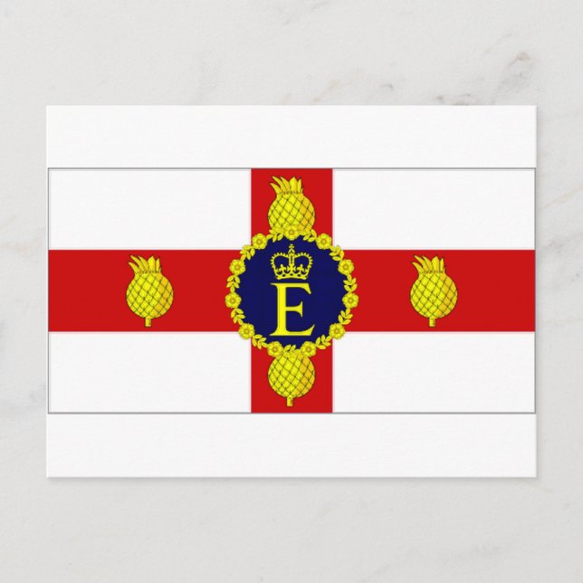 Cartão Postal Jamaica Personal Flag of HM The Queen Flag (Frente)