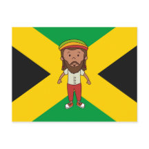 Jamaica Rasta Country Flag Postcard Idea