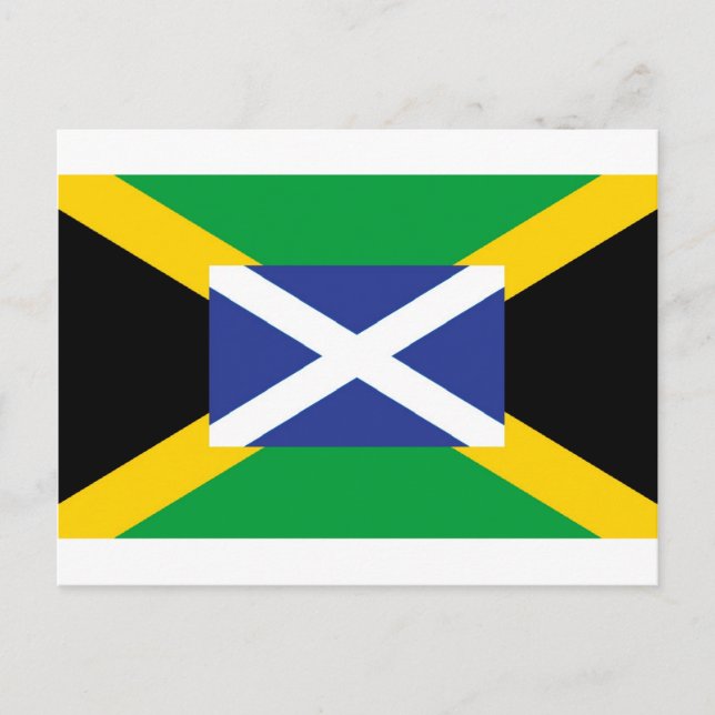 Cartão Postal Jamaican Scottish Flag - Jamaica - Scotland (Frente)