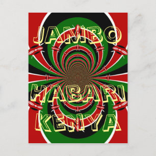 Cartão Postal Jambo Habari! Saudação ao Kenya Hakuna Matata Swah