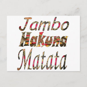 Cartão Postal Jambo! Hakuna Matata