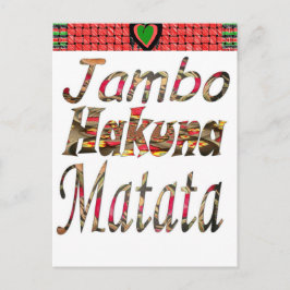 Cartão Postal Jambo Quênia! Hakuna Matata
