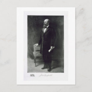 Cartão Postal James A. Garfield, 20o presidente da rua unida