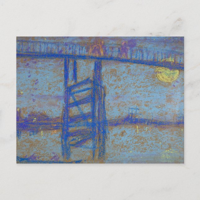 Cartão Postal James Abbott McNeill Whistler - Nocturne-Battersea (Frente)