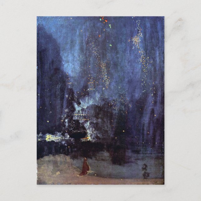 Cartão Postal James Abbott McNeill Whistler - Noite em Preto e (Frente)