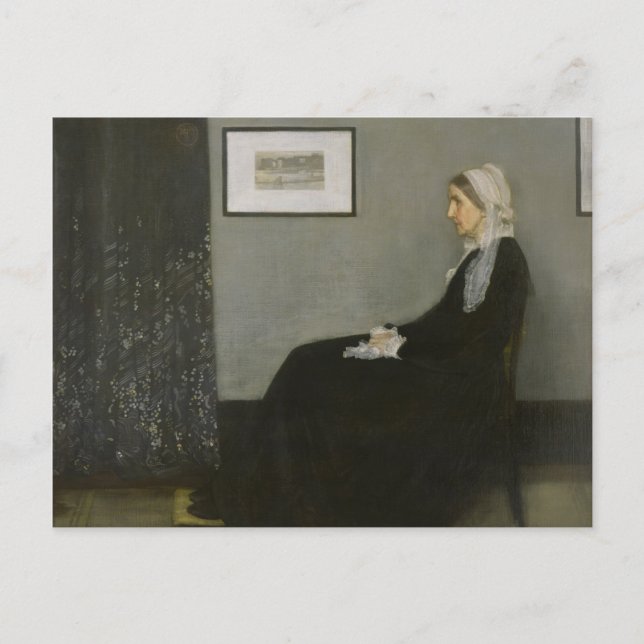 Cartão Postal James Abbott Whistler - Mãe de Assobiador (Frente)