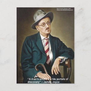 Cartão Postal James Joyce "Errors/Portals" Citação de presentes