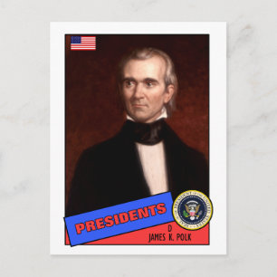 Cartão Postal James K. Placa Polk Baseball
