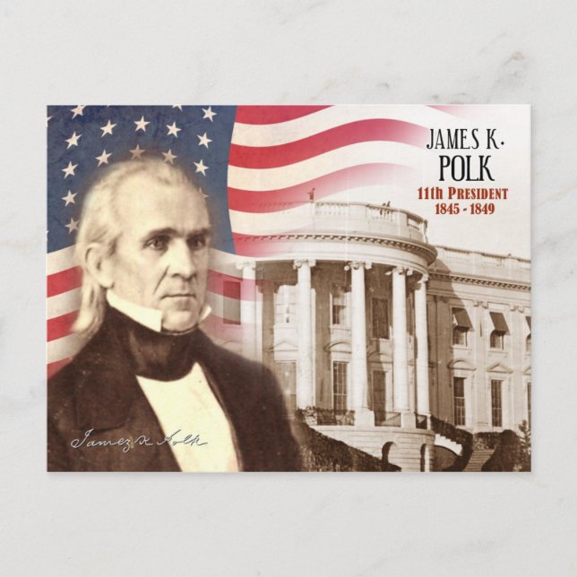 Cartão Postal James K. Polk - 11 dos EUA (Frente)
