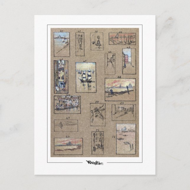 Cartão Postal James McNeill Whistler #339-2 - Arte Postal de Art (Frente)