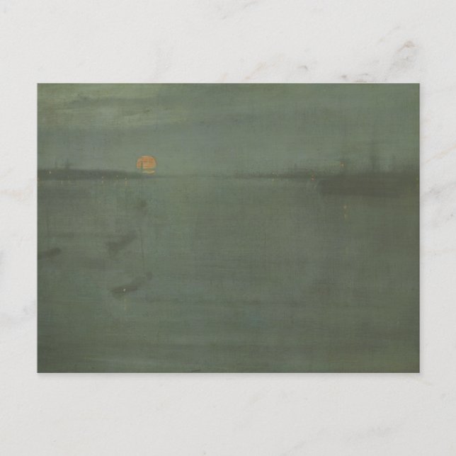 Cartão Postal James McNeill Whistler - Noturne - Azul e Dourado (Frente)