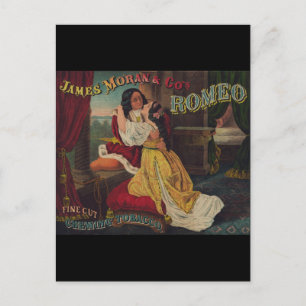 Cartão Postal James Moran & Co's Romeo Chiclete Cigarro