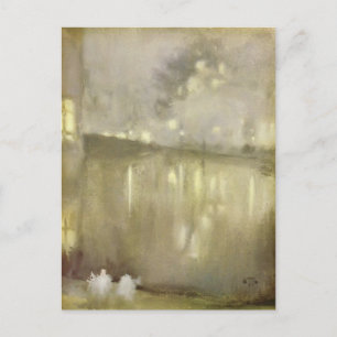 Cartão Postal James Whistler: Cinza de Noturna e Dourado - Canal