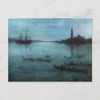 Cartão Postal James Whistler-Nocturne em Azul e Prata,Veneza